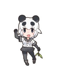 Rule 34 | 1girl, animal costume, animal ear fluff, animal ears, giant panda (kemono friends), highres, kemono friends, looking at viewer, official art, solo, standing, tachi-e, tail, transparent background, yoshizaki mine