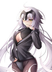 Rule 34 | 1girl, a shui, absurdres, breasts, brown pantyhose, fate/grand order, fate (series), headpiece, highres, jeanne d&#039;arc (fate), jeanne d&#039;arc alter (avenger) (fate), jeanne d&#039;arc alter (fate), large breasts, long hair, looking at viewer, pantyhose, silver hair, solo, very long hair, yellow eyes