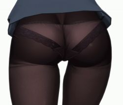 Rule 34 | 1girl, 3d, animated, animated gif, ass, ass focus, black pantyhose, blendy, close-up, female focus, from behind, jiggle, melty blood, panties, panties under pantyhose, pantyhose, simple background, solo, thigh gap, thighs, tohno akiha, tsukihime, underwear, walking, white background