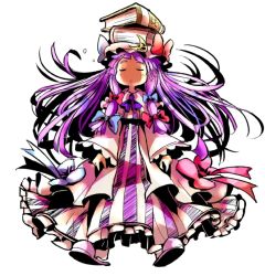 Rule 34 | 1girl, book, closed eyes, female focus, fifiruu, long hair, patchouli knowledge, purple hair, solo, the iron of yin and yang, touhou, very long hair