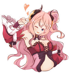 Rule 34 | 1girl, blush, breasts, demon girl, demon horns, highres, horns, keinesandayoooo, large breasts, long hair, open mouth, pink hair, princess connect!, suzuna (princess connect!)