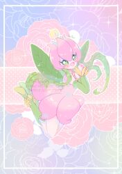 Rule 34 | absurdres, digimon, digimon (creature), fairy, flower, highres, lilimon, monster girl, nail polish, petals, plant girl