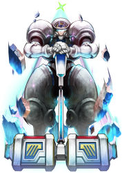 Rule 34 | #compass, 1boy, absurdres, armor, armored boots, blue-tinted eyewear, boots, breastplate, closed mouth, full armor, full body, gauntlets, gloves, grey footwear, grey gloves, grey headwear, hands on hilt, hands up, helmet, hidekazu (hidekazu king), highres, justice hancock, looking at viewer, male focus, motion blur, official art, own hands together, purple hair, rubble, short hair, solo, standing, straight-on, third-party source, tinted eyewear, visor, war hammer, weapon, white background