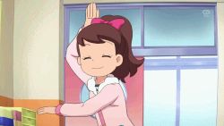 Rule 34 | 10s, 1girl, animated, animated gif, ass, ass shake, brown hair, child, closed eyes, kodama fumika, lowres, ponytail, screencap, shorts, solo, what, youkai watch