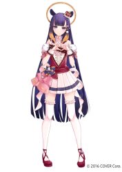 Rule 34 | 1girl, black hair, blunt bangs, braid, braided bangs, closed mouth, crown, detached sleeves, flat chest, frilled thighhighs, frills, full body, gradient hair, grey eyes, hair ornament, halo, hane yuki, heart, heart hands, hololive, hololive english, light blush, light smile, long hair, looking at viewer, mini crown, miniskirt, mole, mole under eye, multicolored hair, ninomae ina&#039;nis, official alternate costume, official art, orange hair, pleated skirt, pointy ears, pom pom (clothes), pom pom hair ornament, puffy detached sleeves, puffy short sleeves, puffy sleeves, purple hair, red footwear, red vest, ribbon-trimmed footwear, shirt, short sleeves, sidelocks, simple background, skirt, skirt set, solo, standing, straight hair, tachi-e, tentacle hair, thighhighs, triangular headpiece, very long hair, vest, virtual youtuber, white background, white shirt, white skirt, white thighhighs, wrist cuffs, zettai ryouiki