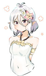 Rule 34 | 1girl, blush, breasts, elf, highres, keinesandayoooo, kokkoro (princess connect!), pointy ears, princess connect!, small breasts, swimsuit, white hair