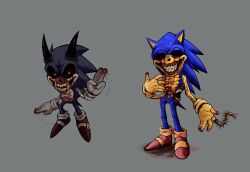 apollyon_(sonic.exe) bad_tag black_sclera blood blood_on_hands bloody_tears bug colored_sclera crying crying_with_eyes_open demon demon_horns flying guro guzmundo_(sonic.exe) horns looking_at_viewer multiple_mouths no_eyes open_mouth red_eyes sagore_(artist) size_difference smile sonic.exe sonic_(series) sonic_the_hedgehog tears teeth
