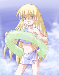 Rule 34 | 1990s (style), akazukin chacha, blonde hair, magical princess, open mouth, standing, swimsuit