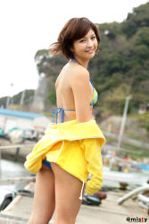 Rule 34 | bikini, highres, hood, hoodie, nagasaki rina, photo (medium), short hair, swimsuit