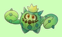 Rule 34 | bad id, bad tumblr id, brown eyes, cacnea, cilvia mirell, commentary, creature, creatures (company), english commentary, full body, game freak, gen 3 pokemon, green background, green theme, nintendo, no humans, pokemon, pokemon (creature), solo