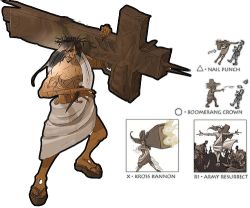 Rule 34 | 1boy, beard, character sheet, cross, facial hair, fighting game, full body, gameplay mechanics, jesus, jesus christ, long hair, lowres, male focus, mustache, nail, parody, sandals, scar, solo, the bible, transparent background