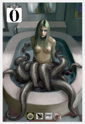 Rule 34 1girl, bathtub, blonde hair, breasts, highres, monster, monster gir...