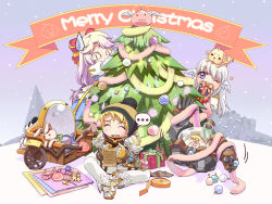 Rule 34 | &gt; &lt;, ..., 2boys, 2girls, :3, angeling, animal, animal on head, arch bishop (ragnarok online), armor, banner, beanie, blonde hair, blue dress, candy, candy cane, castle, checkerboard cookie, chinese commentary, christmas, christmas ornaments, christmas tree, closed eyes, commentary request, cookie, cross, dated, day, dieter (ragnarok online), dog, dog on head, dress, food, full body, fumiao, genetic (ragnarok online), gift, gloves, hair between eyes, hat, head wings, highres, jacket, lollipop, long hair, looking at another, looking at viewer, merry christmas, multiple boys, multiple girls, on head, one eye closed, open mouth, outdoors, pants, pauldrons, pink hair, pom pom (clothes), poring, purple eyes, ragnarok online, sash, seeing stars, shoes, short hair, shoulder armor, signature, sitting, slit pupils, snow, snowing, spoken ellipsis, staff, standing, star (symbol), stuffed animal, stuffed rabbit, stuffed toy, sweatdrop, teeth, tree, vial, white footwear, white gloves, white hair, white jacket, white pants, white wings, wings, wrapping paper, yellow sash