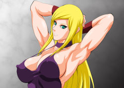 Rule 34 | 1girl, blonde hair, breasts, covered erect nipples, fatal fury, green eyes, jenet behrn, large breasts, lime (purple haze), garou: mark of the wolves, snk, solo, the king of fighters