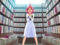 Rule 34 | + +, 1girl, ahoge, book, bookshelf, brown eyes, day, dress, excited, game cg, indoors, library, midou haori, non-web source, open mouth, pink hair, short hair, smile, solo, sweet!, too many, too many books, yamai