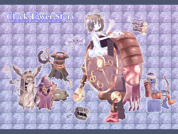 Rule 34 | 2girls, 2others, ahoge, alarm (ragnarok online), archer skeleton, arrow (projectile), bad id, bad link, bathory (ragnarok online), blush, book, bow (weapon), broom, brown hair, clock, clock (ragnarok online), closed mouth, copyright name, dress, full body, grandfather clock, hat, highres, holding, holding bow (weapon), holding mask, holding weapon, key, looking at viewer, magnifying glass, mask, medium bangs, mimic, mimic (ragnarok online), mimic chest, multiple girls, multiple others, punk (ragnarok online), purple eyes, quiver, ragnarok online, rideword (ragnarok online), short hair, skeleton, smile, smoking pipe, staff, tower keeper, undead, waving, weapon, white dress, winding key, witch, witch hat, yuiha (zenmaishikibanshogi)