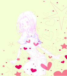 Rule 34 | 1girl, digimon, female focus, heart, long hair, looking at viewer, solo, sparkle, star (symbol), tachikawa mimi