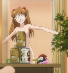 Rule 34 | 00s, 1girl, ass, blue eyes, breasts, censored, convenient censoring, evangelion: 2.0 you can (not) advance, hair ornament, hairclip, neon genesis evangelion, nude, orange hair, penpen, rebuild of evangelion, screencap, souryuu asuka langley