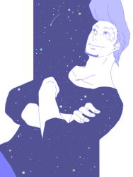 Rule 34 | 1boy, crossed arms, facial hair, male focus, night, night sky, one piece, scar, sky, smile, solo, thatch