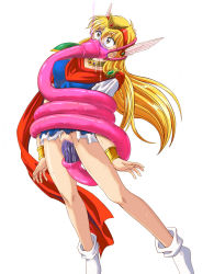 Rule 34 | 1990s (style), 1girl, akazukin chacha, blonde hair, chacha (akazukin chacha), cyclone (reizei), gassed, magical girl, magical princess, no panties, oral, pussy, pussy juice, rape, retro artstyle, scared, socks, sweat, tears, tentacles, vaginal, wristband