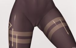 Rule 34 | 1girl, artist name, black pantyhose, cameltoe, cleft of venus, close-up, commentary request, female focus, ganyu (genshin impact), genshin impact, gluteal fold, highres, pantyhose, simple background, solo, thighs, white background, z282g