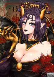 Rule 34 | 1girl, breasts, demon, demon girl, digimon, digimon (creature), fallen angel, highres, large breasts, lilithmon, mark of evil, solo, wings