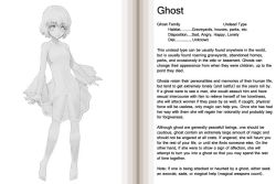 Rule 34 | 1girl, barefoot, character profile, feet, floating, ghost, monster girl, solo, third-party edit, toes