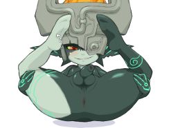 Rule 34 | anus, blush, breasts, colored sclera, flaccid, futanari, kemonon, looking at viewer, midna, monster girl, newhalf, nintendo, penis, pointy ears, presenting, presenting anus, red eyes, small breasts, small penis, testicles, the legend of zelda, the legend of zelda: twilight princess, third-party edit, yellow sclera