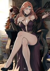 Rule 34 | 1girl, absurdres, alcohol, aqua eyes, bare legs, bare shoulders, black choker, black footwear, book, book stack, breasts, center opening, choker, commentary request, cornelia arnim, crossed legs, cup, detached sleeves, dress, drinking glass, fire emblem, fire emblem: three houses, foot out of frame, high heels, highres, holding, holding cup, ihsnet, key, key necklace, large breasts, legs, long hair, long sleeves, looking at viewer, necklace, nintendo, panties, pantyshot, pink hair, sitting, smile, solo, strapless, strapless dress, thighs, underwear, white panties, wine, wine glass