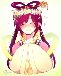Rule 34 | 1girl, bad id, bad pixiv id, blush, chinese clothes, hair ornament, hanfu, long hair, magi the labyrinth of magic, red hair, ren kougyoku, smile, solo, tears