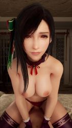Rule 34 | 1boy, 1girl, 3d, absurdres, animated, bed, bedroom, black hair, breasts, clothing aside, cowgirl position, erection, final fantasy, final fantasy vii, final fantasy vii remake, girl on top, gloves, highres, juicyneko, large breasts, leggings, lingerie, long hair, looking at viewer, looping animation, medium breasts, moaning, nipples, no bra, pale skin, panties, panties aside, penis, pov, pov, red eyes, red gloves, sex, sound, square enix, straddling, thighhighs, tifa lockhart, underwear, vaginal, video, video
