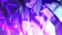 Rule 34 | 10s, 1girl, animated, animated gif, ass, blue hair, breasts, female focus, kasuga hijiri, large breasts, lowres, nude, screaming, solo, trinity seven