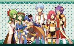 Rule 34 | +++, 3boys, 3girls, abs, alchemist (ragnarok online), alternate color, animal, animal around neck, animal ears, arch bishop (ragnarok online), armband, bangle, belt, black gloves, black headwear, blacksmith (ragnarok online), blue dress, blue eyes, blue gloves, blue hair, blue pants, blush, bow, boy and girl sandwich, bracelet, breasts, brown belt, brown cape, brown coat, brown dress, brown gloves, brown pants, brown shirt, brown shorts, cape, cat ears, cleavage, cleavage cutout, closed mouth, clothing cutout, coat, commentary request, crescent, crescent hair ornament, crop top, cross, detached sleeves, dress, elbow gloves, expressionless, feet out of frame, fingerless gloves, fishnet legwear, fishnets, flower, fox, frilled legwear, fur-trimmed gloves, fur-trimmed headwear, fur-trimmed shirt, fur-trimmed shorts, fur collar, fur trim, glasses, gloves, green background, green coat, green eyes, green hair, grey eyes, hair between eyes, hair bow, hair ornament, half updo, hand on another&#039;s shoulder, hat, hat bow, hat flower, head wreath, heart, high priest (ragnarok online), hug, jewelry, juliet sleeves, layered clothes, long hair, long sleeves, looking at another, looking at viewer, looking to the side, medium breasts, medium hair, midriff, multicolored coat, multiple boys, multiple girls, navel, open mouth, pants, pink flower, pointy ears, professor (ragnarok online), puffy sleeves, purple eyes, purple hair, ragnarok online, red bow, red hair, red shirt, round eyewear, sandwiched, sash, shirt, short dress, short hair, short shorts, short sleeves, shorts, sleeveless, sleeveless shirt, smile, sniper (ragnarok online), strapless, strapless dress, striped sleeves, thighhighs, top hat, tsuki miso, two-tone coat, two-tone dress, two-tone gloves, two-tone shirt, two-tone shorts, white bow, white coat, white legwear, white pants, white shirt, white sleeves, yellow eyes, yellow gloves, yellow sash, yellow shirt, yellow shorts, yellow sleeves