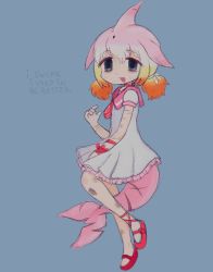 Rule 34 | ballet slippers, bruise, cetacean tail, chinese white dolphin (kemono friends), cuts, dolphin, dolphin girl, dress, fawnmoth, fins, fish tail, highres, injury, kemono friends, lyrics, multicolored hair, sailor dress, solo, tail