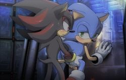 Rule 34 | 2boys, anal, animated, animated gif, blush, furry, furry male, green eyes, lowres, male focus, male penetrated, multiple boys, open mouth, red eyes, sex, shadow the hedgehog, sonic (series), sonic the hedgehog, sweat, uncensored, yaoi