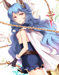 Rule 34 | 10s, 1girl, agekichi (heart shape), animal ears, bad id, bad pixiv id, blue hair, breasts, cape, erune, ferry (granblue fantasy), gloves, granblue fantasy, long hair, looking at viewer, rabbit ears, red eyes, sideboob, small breasts, solo