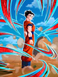 1boy dokkan_battle dragon_ball official_art solo son_gohan ultimate_gohan