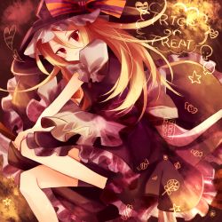 Rule 34 | 1girl, bad id, bad pixiv id, blonde hair, female focus, halloween, hat, highres, ibara riato, kirisame marisa, long hair, red eyes, solo, touhou, witch, witch hat