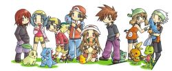 Rule 34 | 00s, 1990s (style), 3girls, 5boys, artist request, blue oak, brendan (pokemon), bulbasaur, charmander, chikorita, creatures (company), cyndaquil, ethan (pokemon), game freak, gen 1 pokemon, gen 2 pokemon, gen 3 pokemon, jpeg artifacts, kris (pokemon), leaf (pokemon), may (pokemon), mudkip, multiple boys, multiple girls, nintendo, pokemon, pokemon (creature), pokemon frlg, pokemon gsc, pokemon rse, red (pokemon), red (pokemon frlg), retro artstyle, silver (pokemon), source request, squirtle, starter pokemon trio, torchic, totodile, treecko