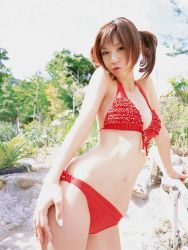 Rule 34 | bikini, highres, hoshino aki, photo (medium), rapture, swimsuit, twintails