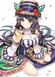 Rule 34 | 1girl, black hair, breasts, chinese clothes, dan fei, highres, red eyes, simple background, solo, thunderbolt fantasy, white background