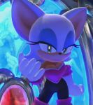 Rule 34 | 1girl, 3d, animated, breasts, cleavage, cutscene, gloves, green eyes, looking at viewer, mario &amp; sonic at the olympic games, mario &amp; sonic at the olympic winter games, rouge the bat, sonic (series), video, video