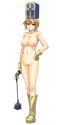 Rule 34 | artist request, breasts, chunsoft, cosplay, dragon quest, dragon quest iii, enix, highres, large breasts, nude, priest (dq3), pubic hair, pussy, simple background