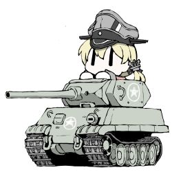 Rule 34 | 1girl, anchor hair ornament, blonde hair, caterpillar tracks, ersatz m10, hair ornament, hat, kantai collection, military, military vehicle, motor vehicle, on vehicle, panther (tank), peaked cap, prinz eugen (kancolle), solid eyes, solo, tank, tank destroyer, task (s task80), | |