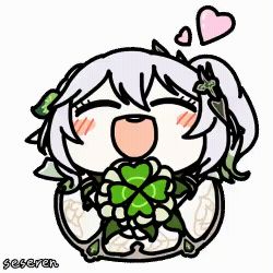 Rule 34 | 1girl, animated, animated gif, closed eyes, clover, four-leaf clover, happy, heart, lowres, open mouth, seseren, side ponytail
