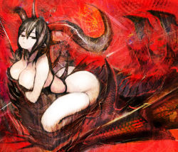 Rule 34 | ass, breasts, cleavage, demon girl, horns, huge breasts, kodama yuuki, original, solo