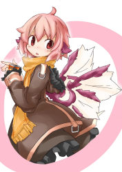 Rule 34 | 1girl, alternate costume, animal ears, can, coat, female focus, hat, highres, looking back, mystia lorelei, no headwear, no headwear, osa (ppitch), pink eyes, pink hair, scarf, short hair, solo, touhou, winter clothes