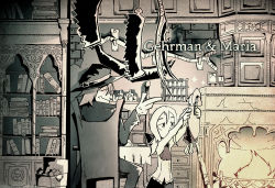 Rule 34 | 1boy, 2girls, aged down, ascot, bloodborne, closed eyes, covered mouth, doll, gehrman the first hunter, hat, indoors, lady maria of the astral clocktower, long hair, monochrome, multiple girls, plain doll, ponytail, saw, saw cleaver, scythe, setz, skirt, smile, sparkle, the old hunters