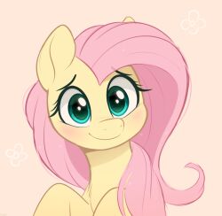 Rule 34 | 1girl, blue eyes, fluttershy, higgly.town.hero, highres, long hair, looking at viewer, my little pony, my little pony: friendship is magic, no humans, pegasus, pink hair, simple background, solo, upper body, yellow fur