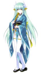 Rule 34 | 1girl, absurdres, aqua hair, black (artist), fate/grand order, fate (series), flower, highres, japanese clothes, kiyohime (fate), long hair, official art, resized, solo, thighhighs, transparent background, tree, upscaled, waifu2x, yellow eyes